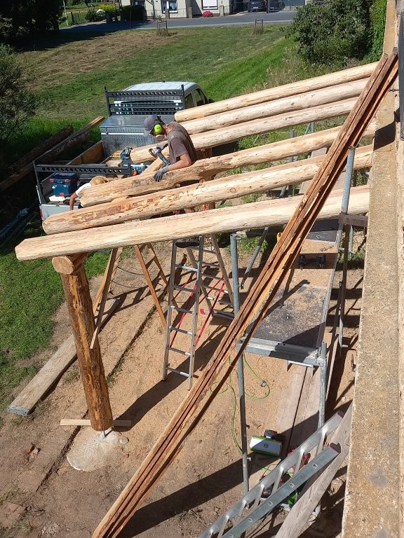Errichtung der Holzkonstruktion